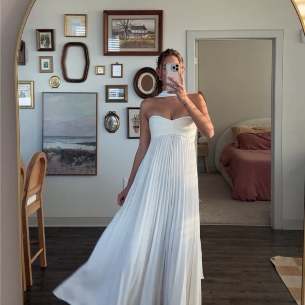 Ivory Delfi Collective Daphne Maxi Dress with Scarf